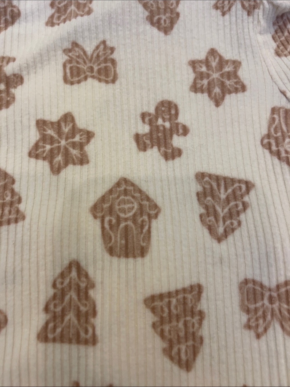 Cat & Jack Ribbed Gingerbread Legging Set 12M - Picture 3 of 4